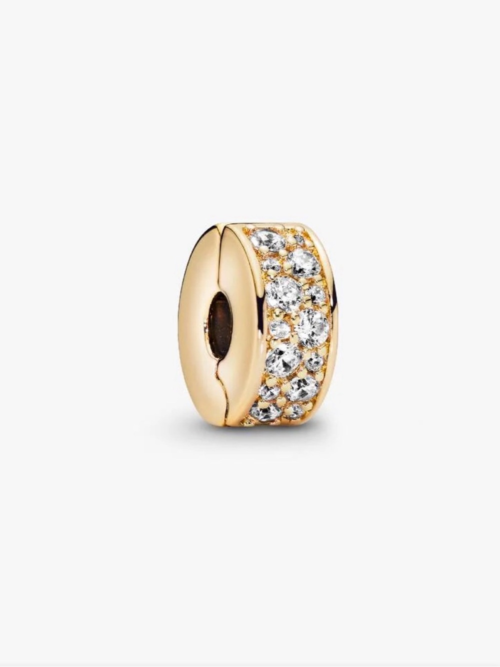 Pandora Gold Plated Clips With Clear Stones